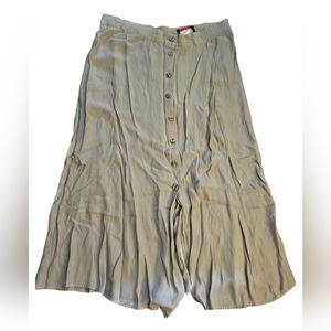 Vintage ZZ Michael's Tan Button Down Skirt